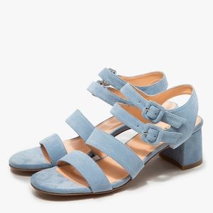 Marais USA Jardin Heel Sandal in Light Blue Suede